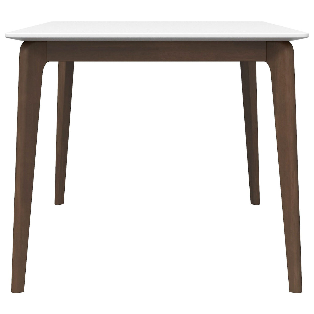 Rectangular Modern Dining Table with Solid Wood Construction – Dark Brown or White