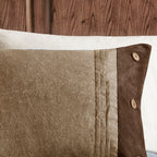Brown Faux Suede Comforter Set with Hypoallergenic Filling – Queen, 7 Piece