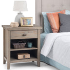 Handcrafted Bedside Table with Drawer and Shelf - Multiple Colors