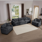 Oversized Deep-Seat Fabric Sofa & Chair Sets