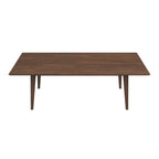Rectangular Modern Dining Table with Solid Wood Construction – Dark Brown or White