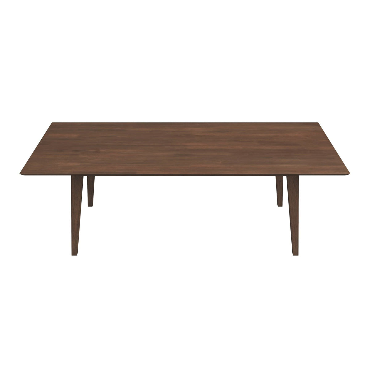 Rectangular Modern Dining Table with Solid Wood Construction – Dark Brown or White
