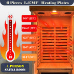 Far Infrared Sauna Room with Low EMF Technology - Solid Wood