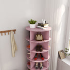 360 Rotating Shoe Cabinet 6 Layers with Space-Saving Rotating Design - Multiple Colors