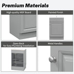 Bathroom Vanity with Sink and Adjustable Shelf - Multiple Colors