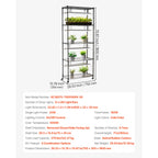 DIY Plant Shelf with Grow Lights for Indoor Use - Adjustable Metal Stand