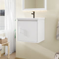 20" Floating Bathroom Vanity with Soft-Close Doors - White