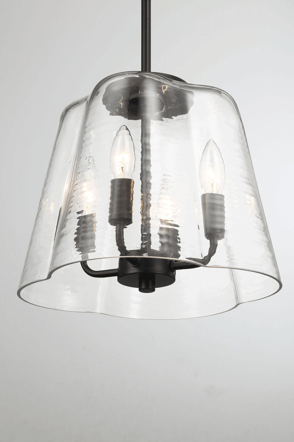 Soiree 4 Candle Lights Pendant with Metal Frame - Gold or Black