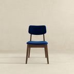 Solid Back Side Chair Set with Mid-Century Modern Design - Multiple Colors