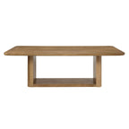 Oak Dining Table with Dual-Panel Pedestal Base - Zoey