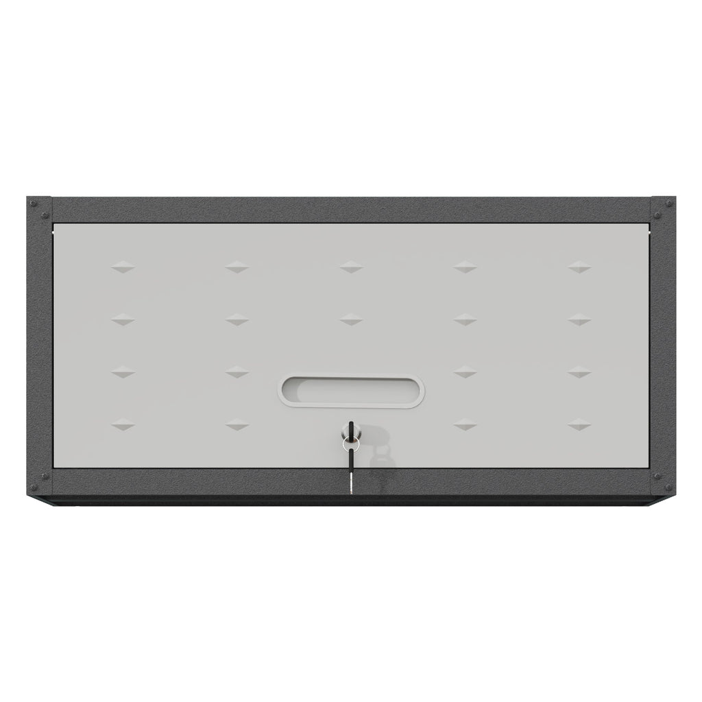 Heavy Duty Metal Wall Mounted Tool Storage Cabinet with Secure Locking - Black
