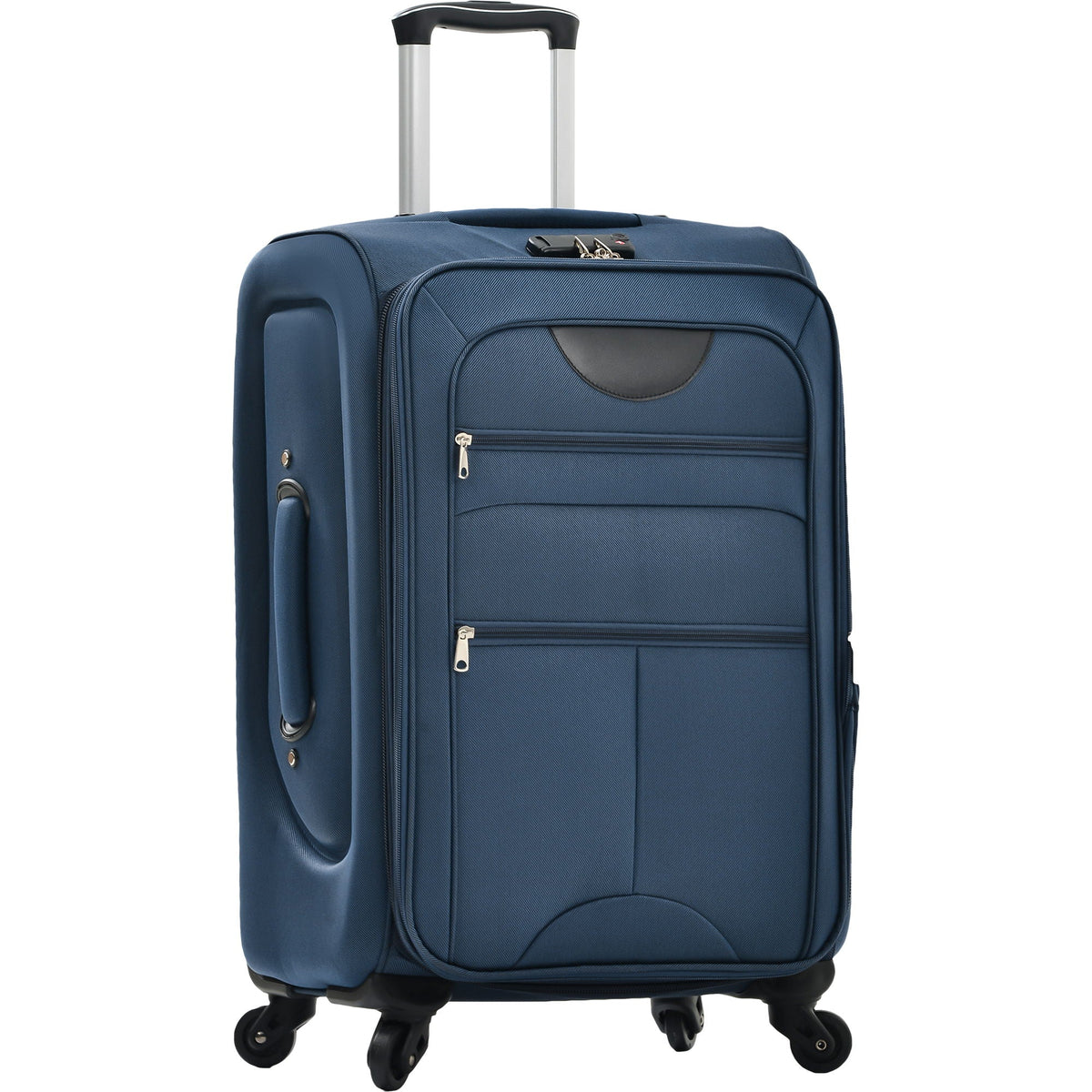 Softside Expandable 3 Piece Luggage Set with Spinner Wheels - Dark Blue