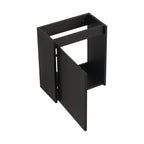 Modern Bathroom Vanity with Ceramic Basin and Storage Cabinet - Light Brown, Black, or White