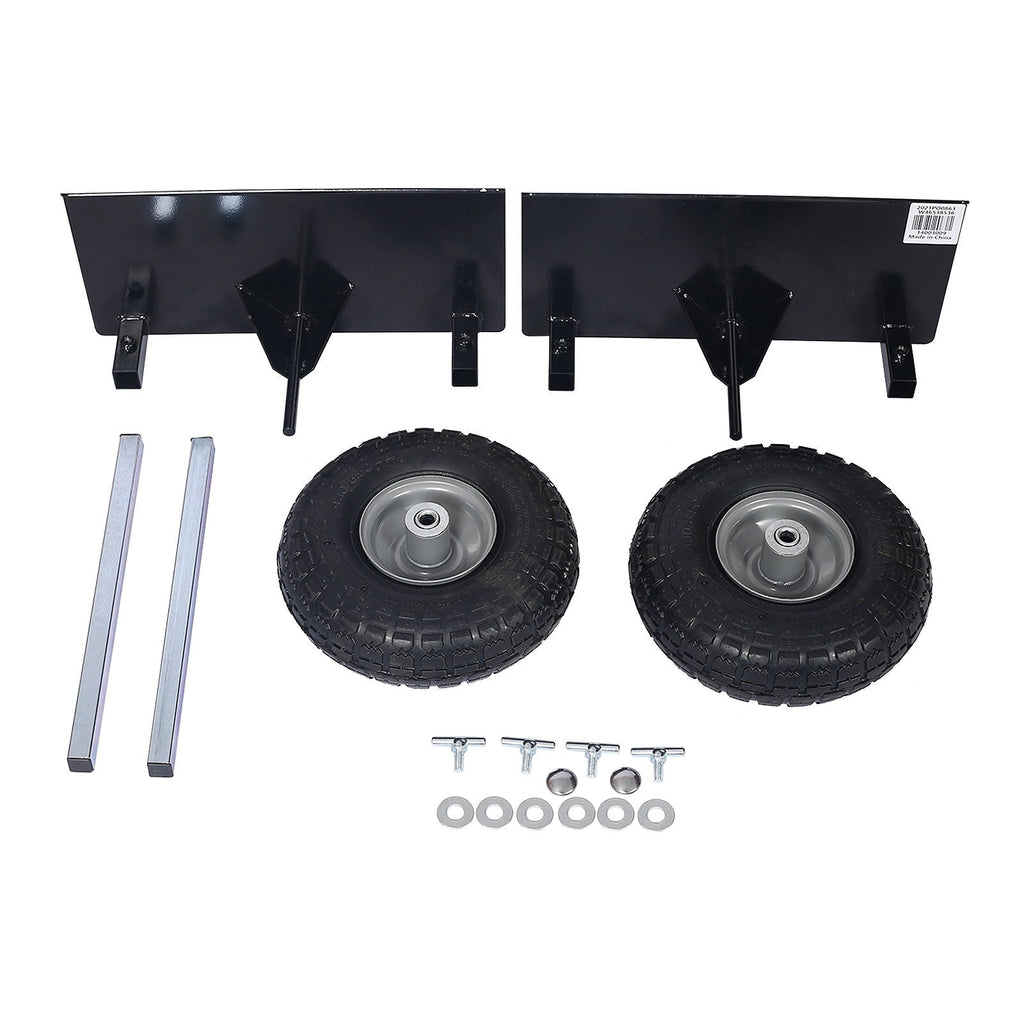 Heavy Duty 600Lb Panel Dolly with 10-Inch Pneumatic Wheels - Black