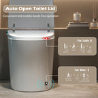 Smart Toilet with Built-In Bidet and Heated Seat - White