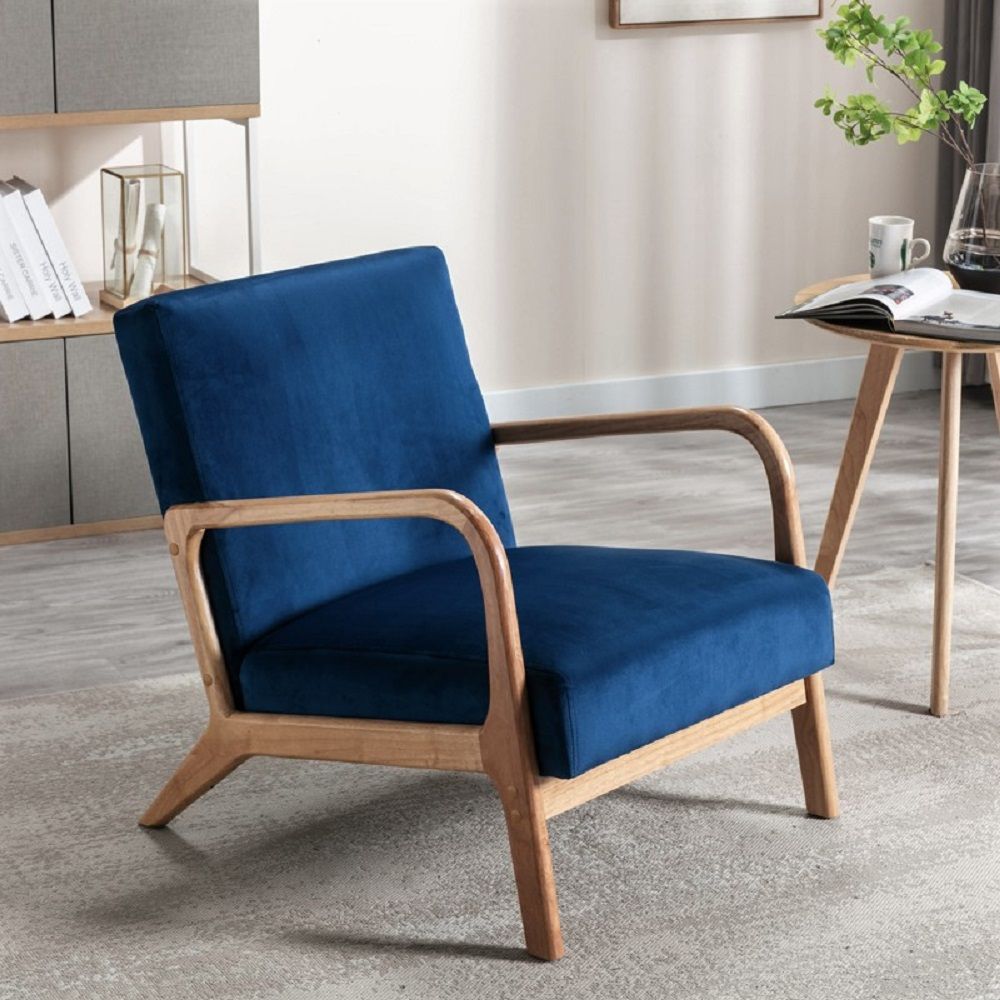 Mid-Century Modern Accent Chair with Cushioning - Multiple Colors