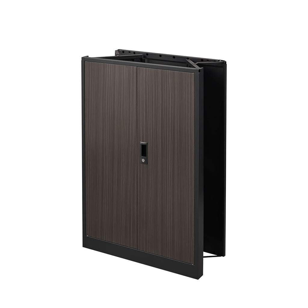 Metal Storage Cabinet With Locking Doors And Adjustable Shelf