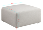 Beige Sofa Ottoman with Plush Corduroy - No Assembly Required
