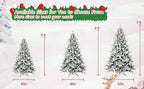 7ft Flocked Christmas Tree with 1514 Tips - White