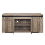 Bellarosa TV Stand with Sliding Barn Doors - Dark Gray