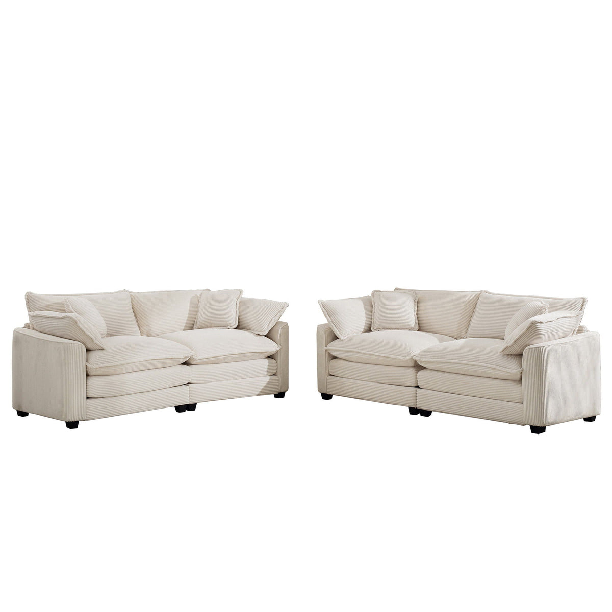 Oversized Deep-Seat Fabric Sofa & Chair Sets