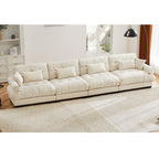 Oversized Modular Sectional Sofa with Deep Seat – Available in Dark Gray, Blue, or Beige