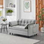 Convertible Velvet Sofa Bed with Storage Pockets - Multiple Colors