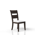 Upholstered Seat Side Chair with Ladderback - Chocolate