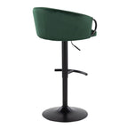 Adjustable Swivel Barstool Set with Rounded T Footrest - Multiple Colors