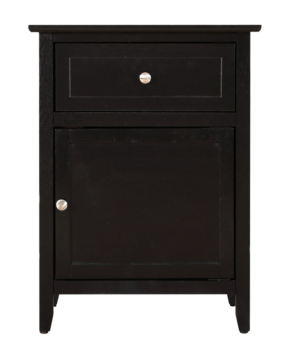 1 Drawer / 1 Door Nightstand with Durable Wood Construction - Multiple Colors