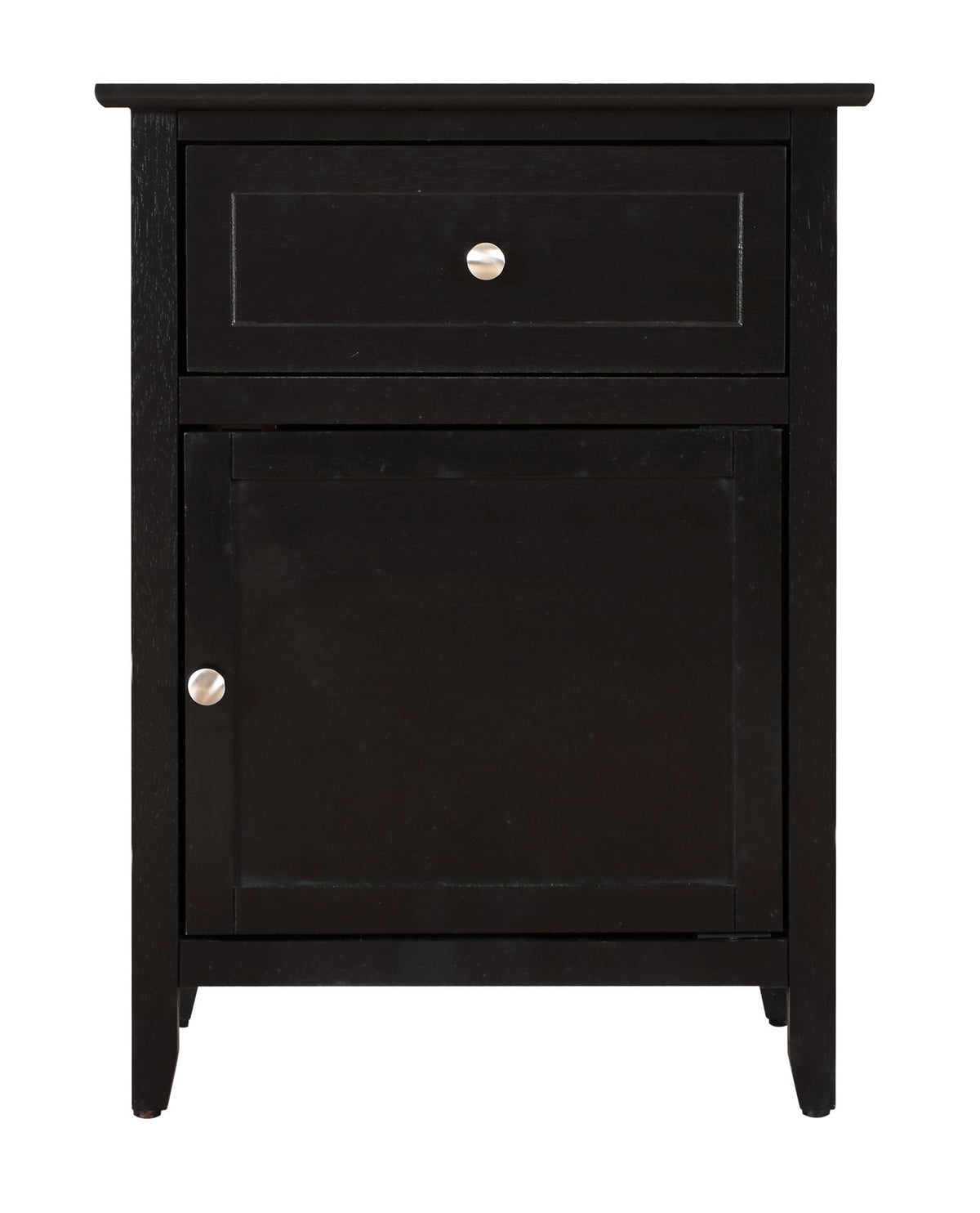 1 Drawer / 1 Door Nightstand with Durable Wood Construction - Multiple Colors