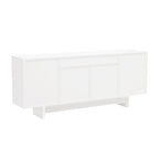Sideboard With Adjustable Shelves and Soft Close Doors - White, Light Brown, Green