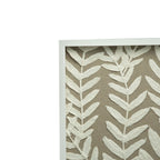 Shadow Box Wall Decor with Paper Florals – White