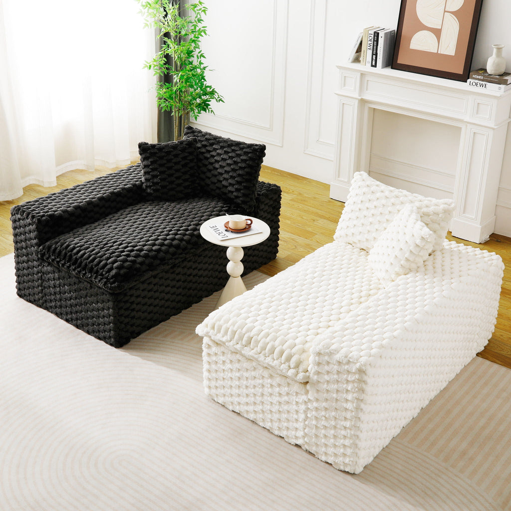 Luxury Multifunctional Sofa for Living Room with Adjustable Layout - Black, Dark Green, White, Pink
