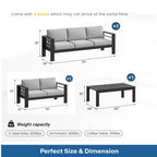 All-Weather Outdoor Patio Set with Thick Cushions - Multiple Colors