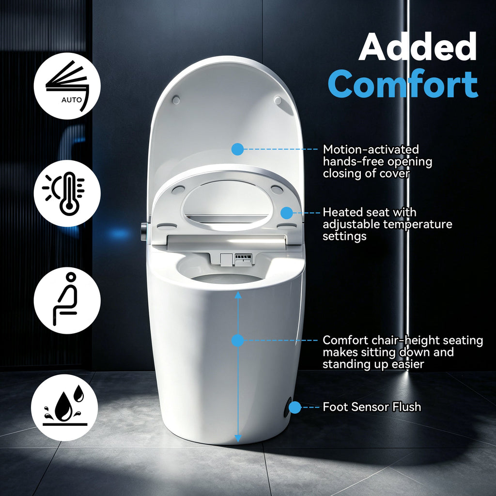 Smart Toilet with Heated Bidet Seat