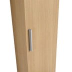 Tall Floating Bathroom Side Cabinet with Adjustable Shelving - Light Oak