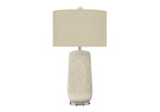 Contemporary Ceramic Table Lamp with 3-Way Lighting - Beige