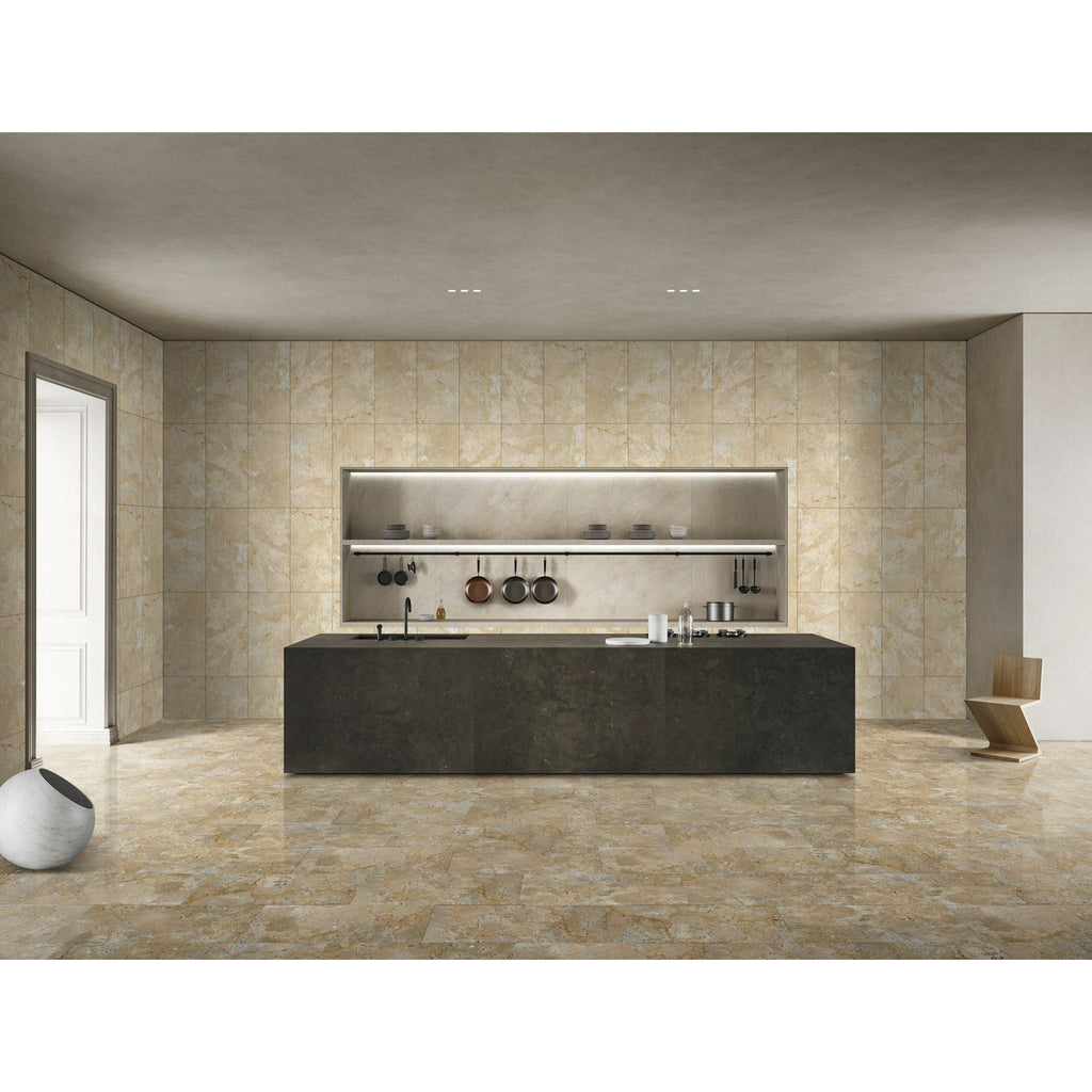 Textured 3D Decorative Tiles with Polished Marble Surface - Yellow, Gray, or White