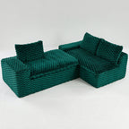 Convertible Modular Sectional Sofa with Twin Seat and Chaise - Multiple Colors