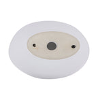 Oval Vessel Bathroom Sink with Stain-Resistant Ceramic - White
