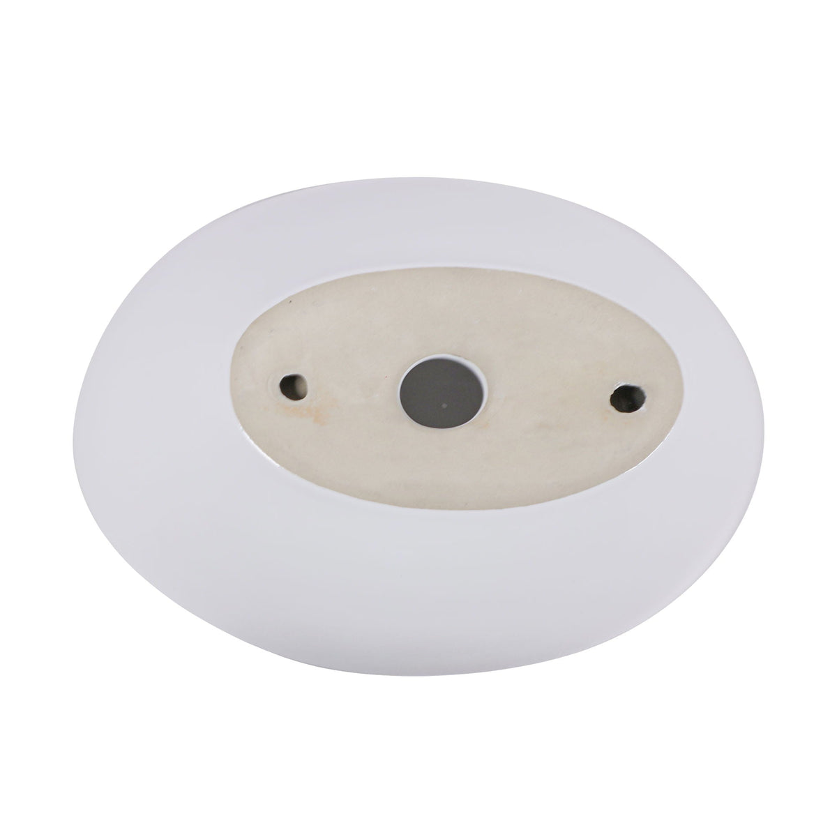 Oval Vessel Bathroom Sink with Stain-Resistant Ceramic - White