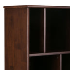 Mid Century Wide Bookcase with Storage Drawers - Multiple Colors