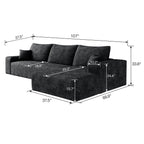 107" Cloud Sectional Couch with L-Shape Chaise