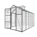 Windproof Greenhouse with Raised Base - Polycarbonate Panels - Black