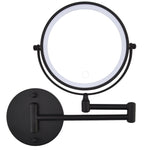 Rechargeable Wall Mounted Makeup Mirror with 10X Magnification - Iron