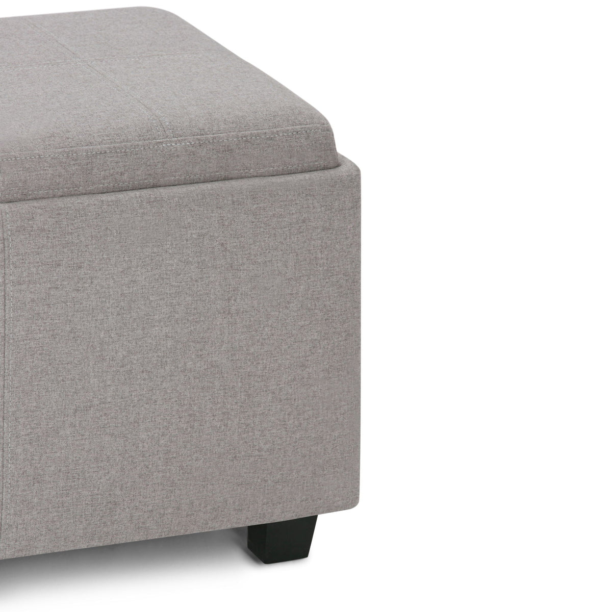 Avalon Upholstered Storage Ottoman with Flip-Over Serving Trays - Multiple Colors
