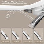 Smart Toilet with Built-In Bidet and Heated Seat - White