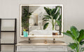 48x36 Inch LED Bathroom Vanity Mirror with Adjustable Lights - Aluminium