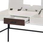 Black & Natural Writing Desk with USB Port - Verster